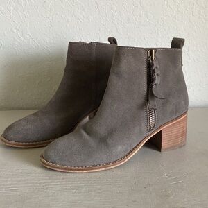 BP. - Taupe Suede Leather Heel Ankle Boot